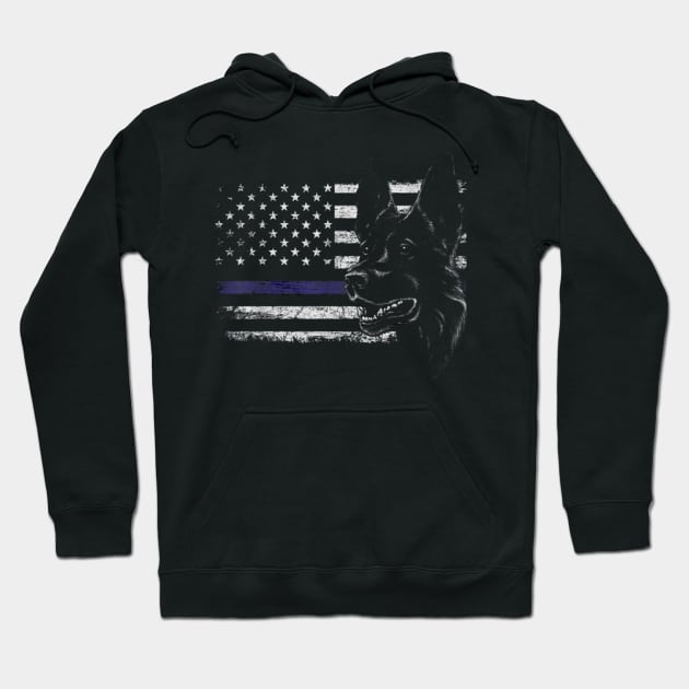 Bulldog american flag Hoodie by Sendumerindu